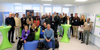 Photo. Group picture in Lamarr's co-working space.